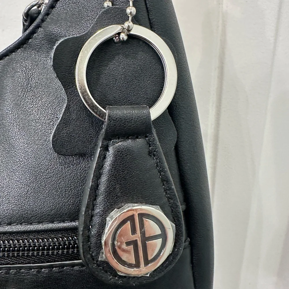NWT Giani Bernini Black Nappa Leather Hobo Shoulder Bag